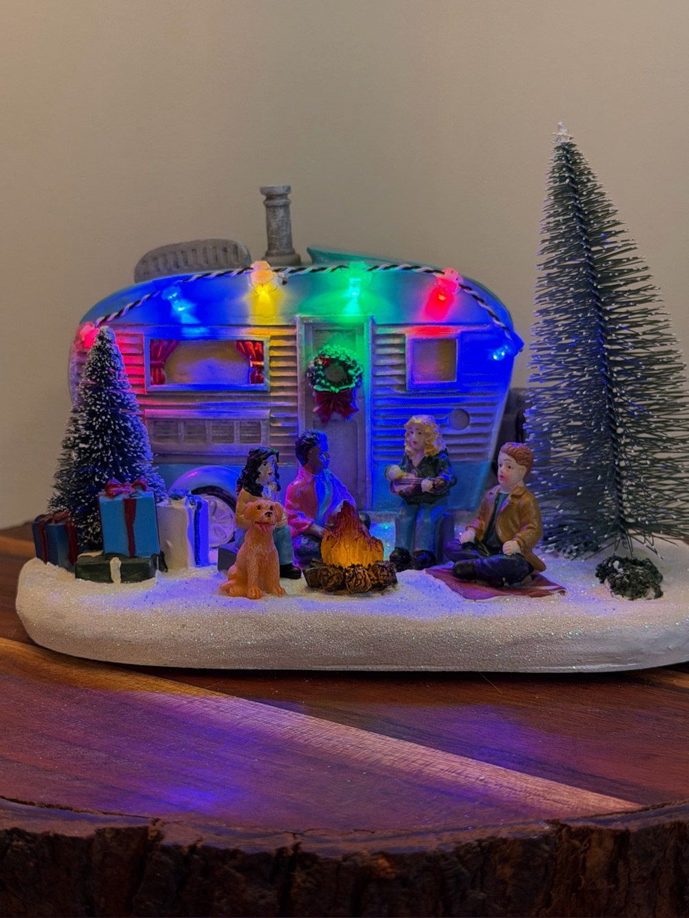 St Nicholas Square Camper Light Up Campfire Christmas Village 2021
